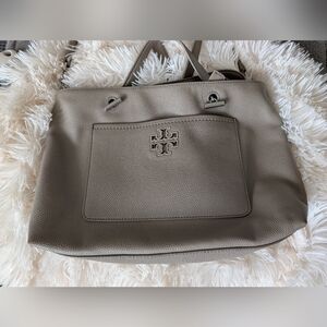 Tory Burch Gray Leather Tote